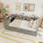 Platform Bed With Storage Shelves, Drawers, Charging Station And Upholstered Headboard-195284196-195284218