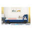 Lit plateforme simple en forme de voiture avec roulettes, bleu