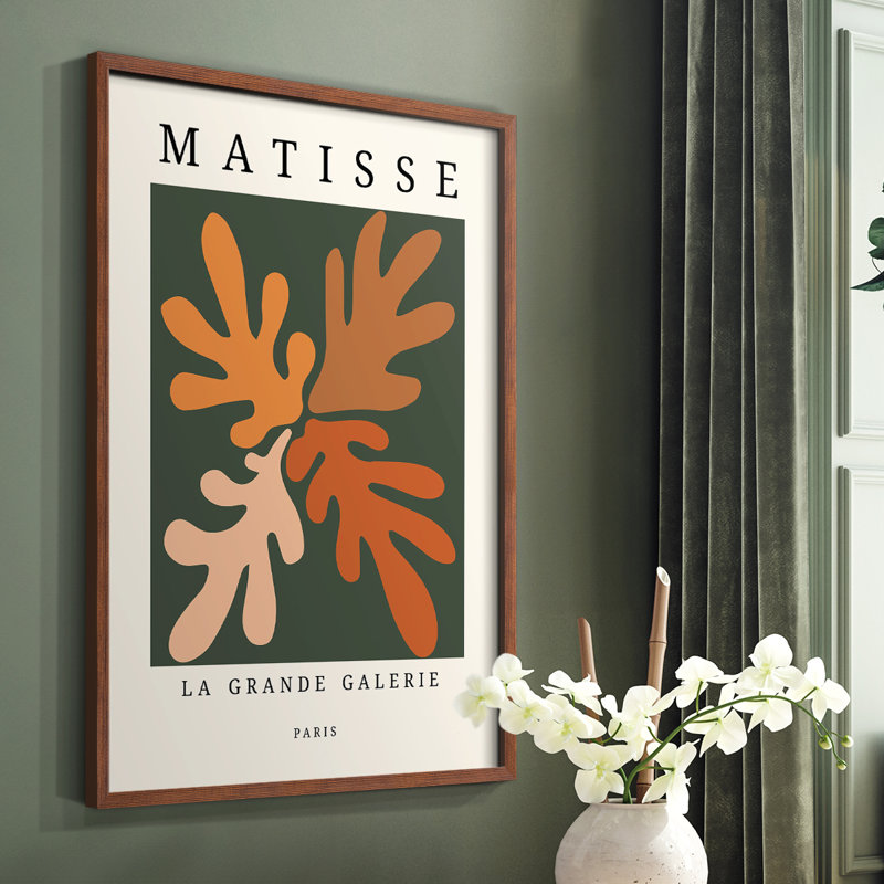 Matisse CCCLXXXV Framed Print - Solid Wood, Brown, 14" H x 11" W