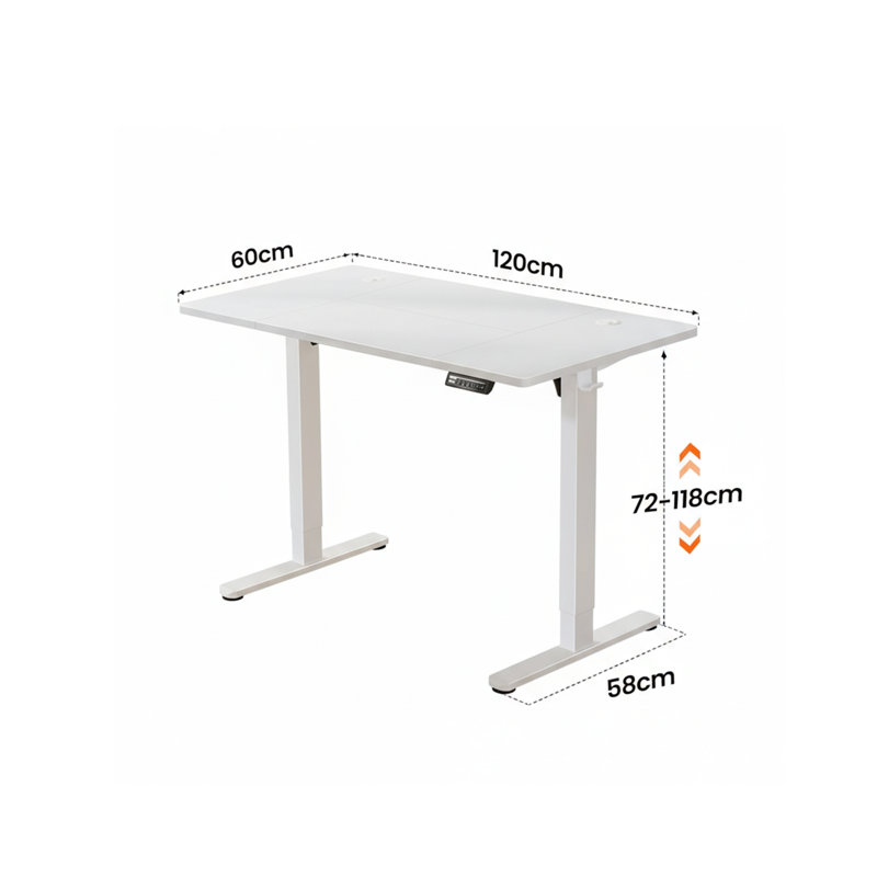 Adjustable Metal Base Computer Desk