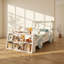 Lit plateforme simple en bois de pin massif avec panneau de rangement Speedway Collection l 40,6 po x P 85,6 po x H 42,5 po