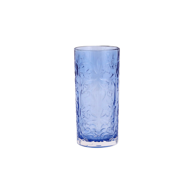 Barocco Handmade Highball Glass, Cobalt
