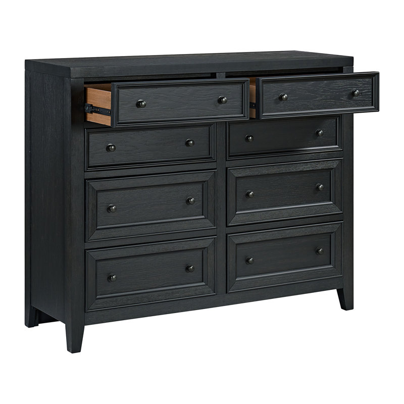Commode 8 tiroirs Ebony, Noir