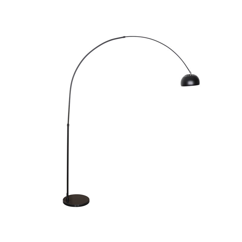 Eckehard 75.6'' Black Arched Floor Lamp, Black