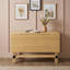 Table de salle à manger extensible à abattants en bois de style campagnard avec placage en acacia résistant aux égratignures-814654604