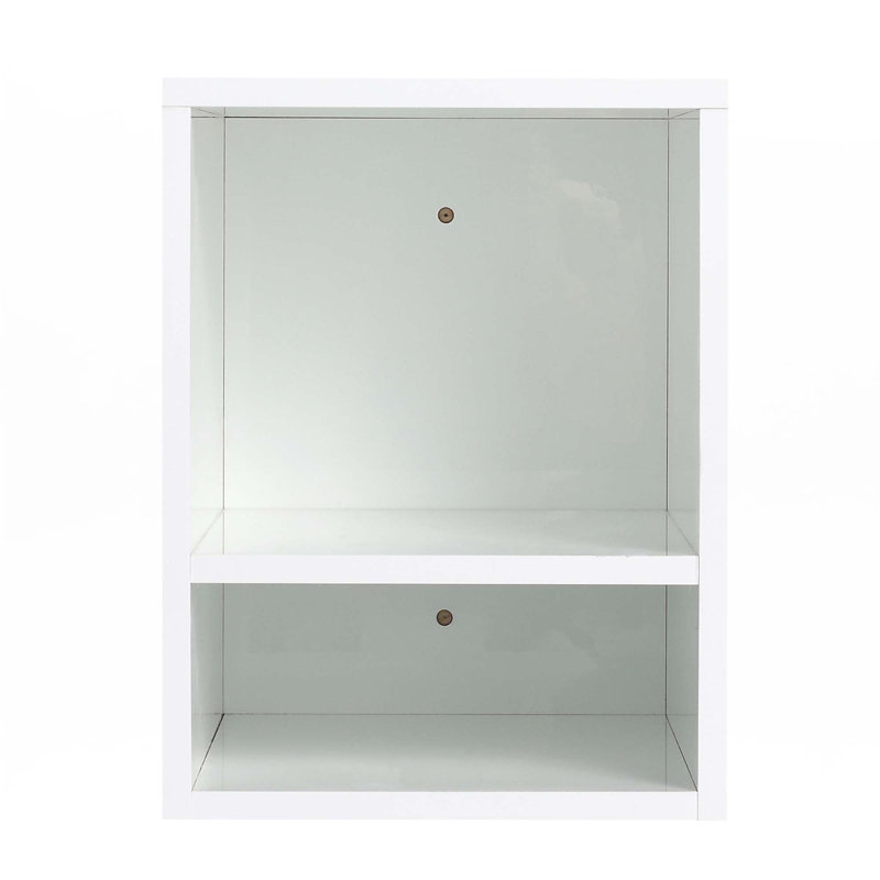 12 Inch Small Wall Mounted Storage Shelves, Suitable For Small Bathroom, Glossy White