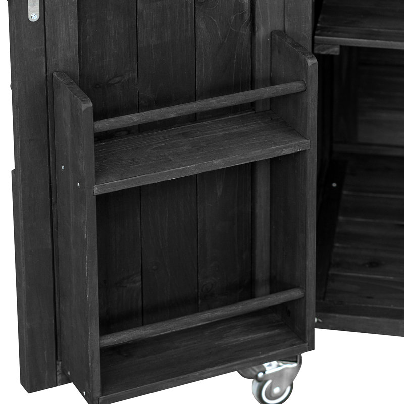 Îlot de cuisine extérieur K&K, Noir/gris