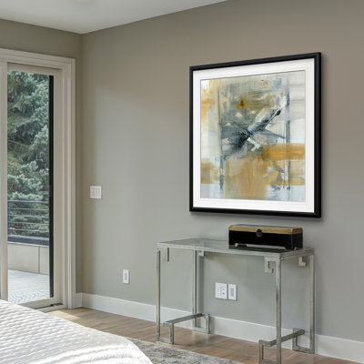 'Reflections I' - Matted and Framed Under Acrylic Glass, Large Living Room Wall Art