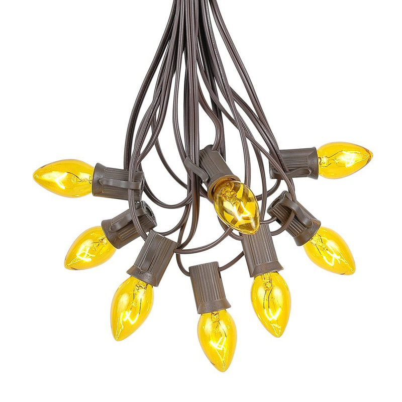 Guirlande de Noël 25 lumières, Jaune
