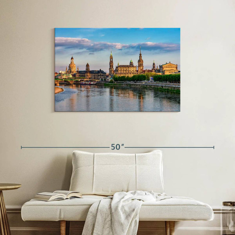 Paysage urbain de Dresde, H 26 po x l 39 po