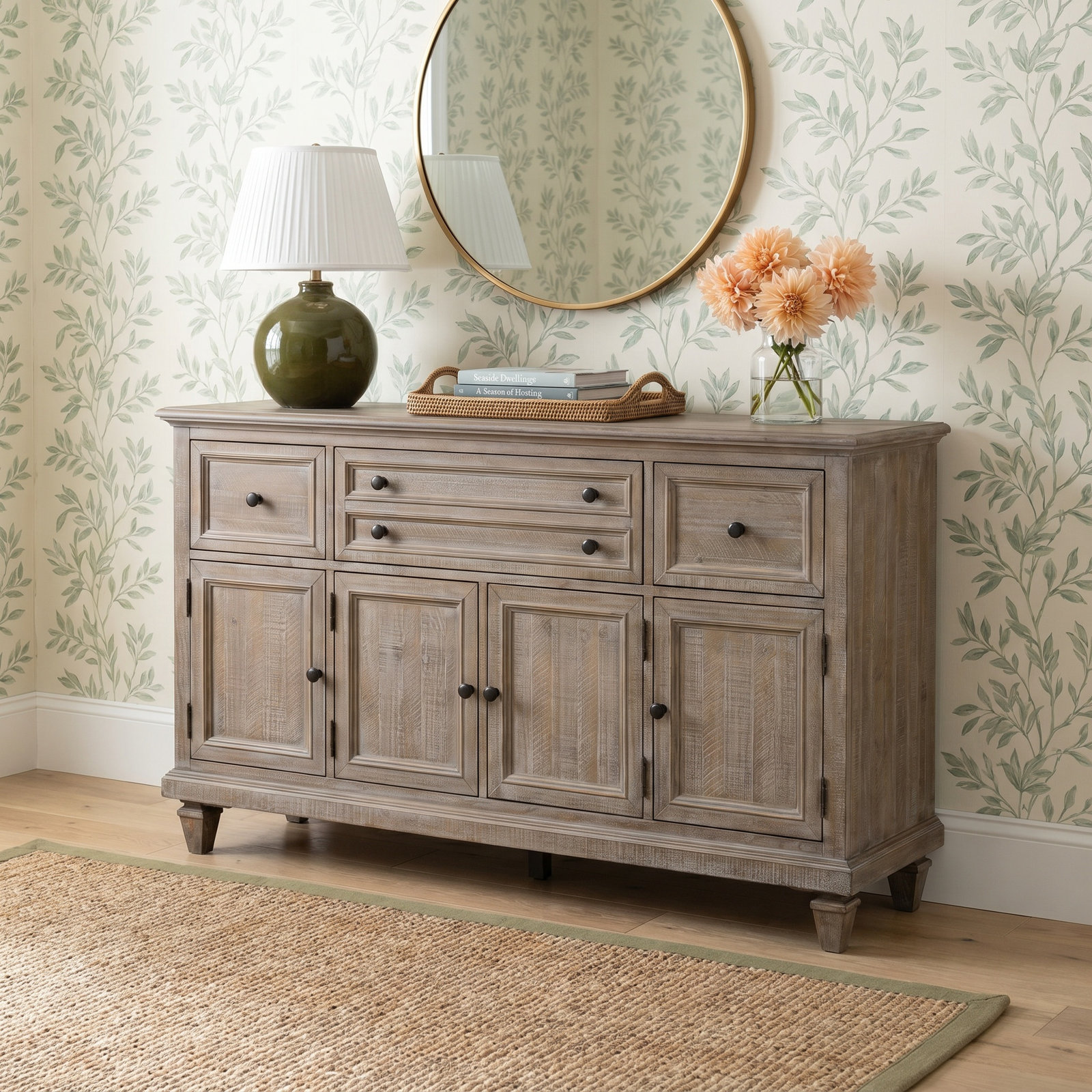 3-Drawer Buffet Table