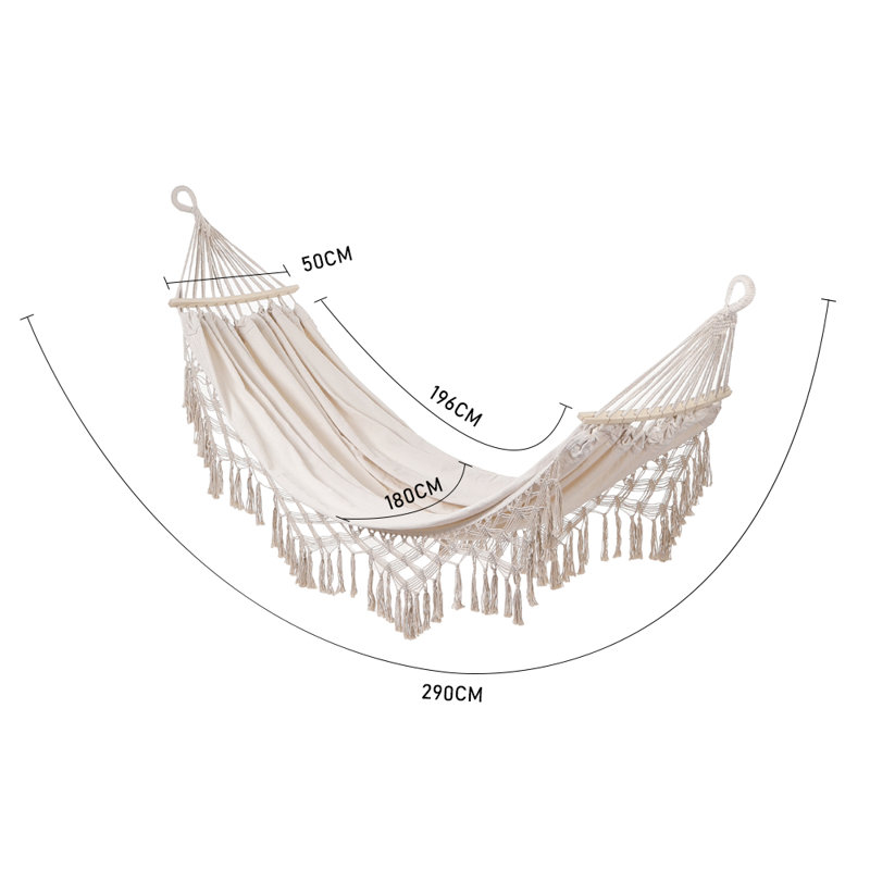 Off-white outdoor canvas camping hammock