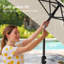 Parasol de marché carré lumineux 6,5 x 6,5 pi Salmas-1439734548