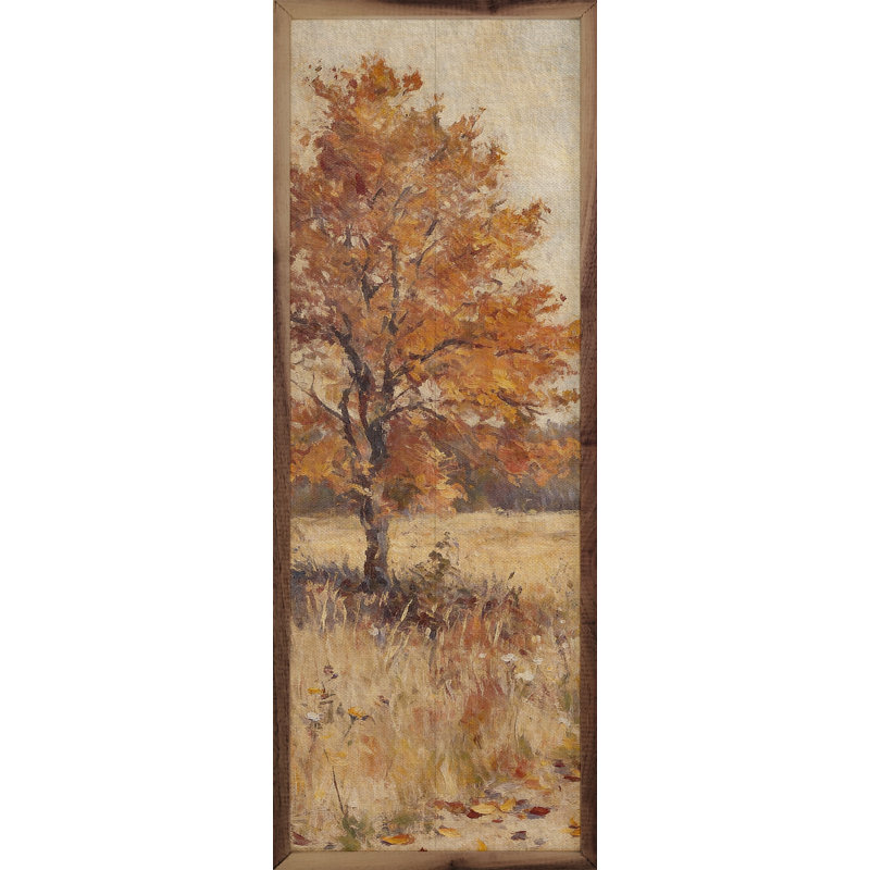 Arbre de champ en octobre, H 24 po x l 8 po