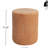 Evie Outdoor Patio Round MGO Side Table, Brown