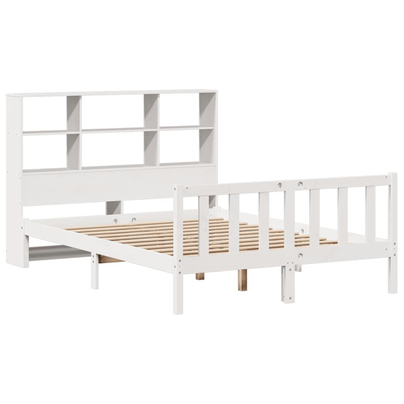 Solid Wood Bed, Double (4'6), White