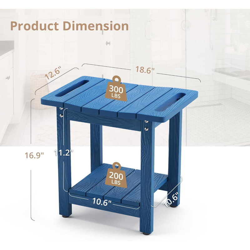 Tabouret d'appoint Noranda, Bleu marine