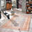 GLN Rugs Traditional Collection - Machine Washable Area Rug, Traditional Washable Rug, Non Slip Washable Rug, Low Pile Chenille Living Room Rug, Bedroom Rug, Kitchen Rug (Terra and Blue Rug)-1902671531