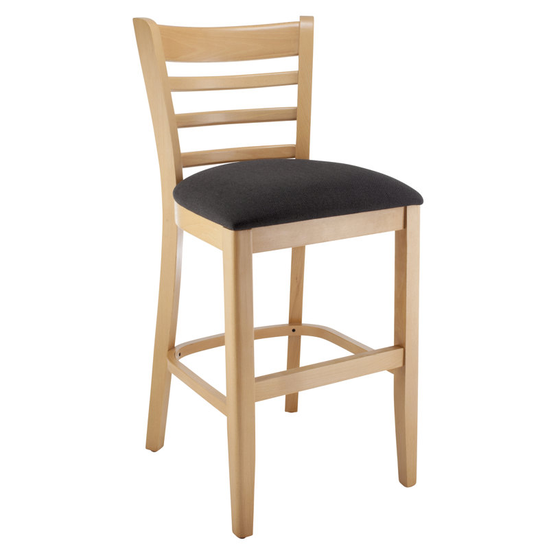 Jimerson Upholstered Chenille Counter Stool with Solid Wood Frame