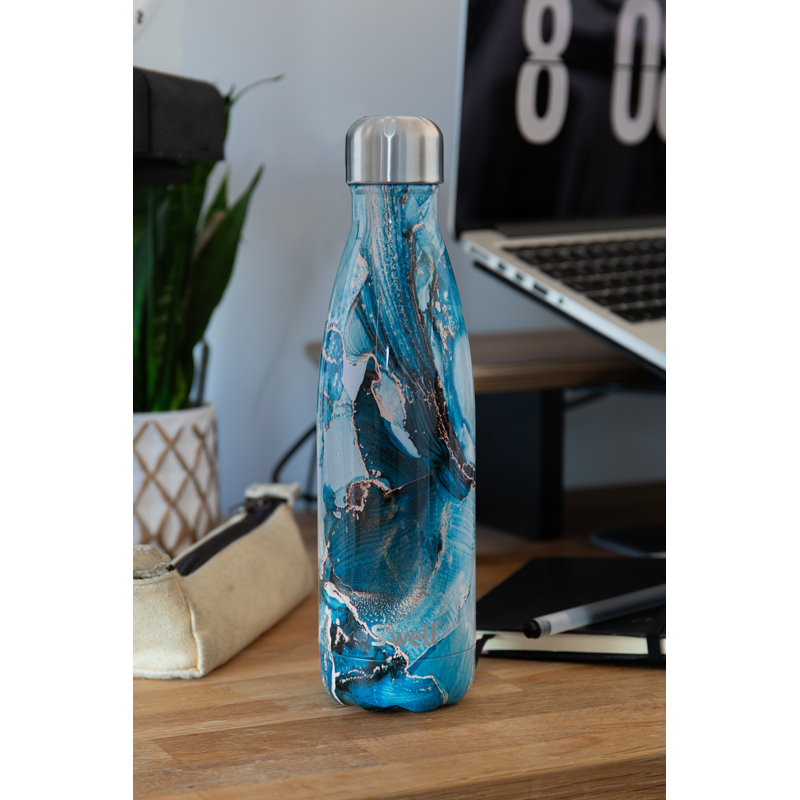 Swell Ocean Marble Insulated Water Bottle, 500ml