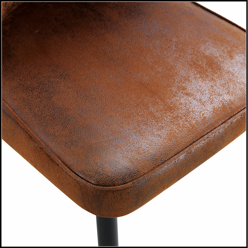 Ensemble de chaises de salle à manger en velours brun (ensemble de deux) avec pieds en métal pour plus de confort et de style