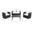 Tarien 4 - Person Patio Conversation Set with Cushions-438471707