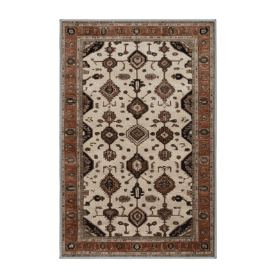 Machine Washable Persian Gray Area Rug