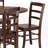 Jachai Walnut 5-piece round drop leaf table with ladder-back chairs