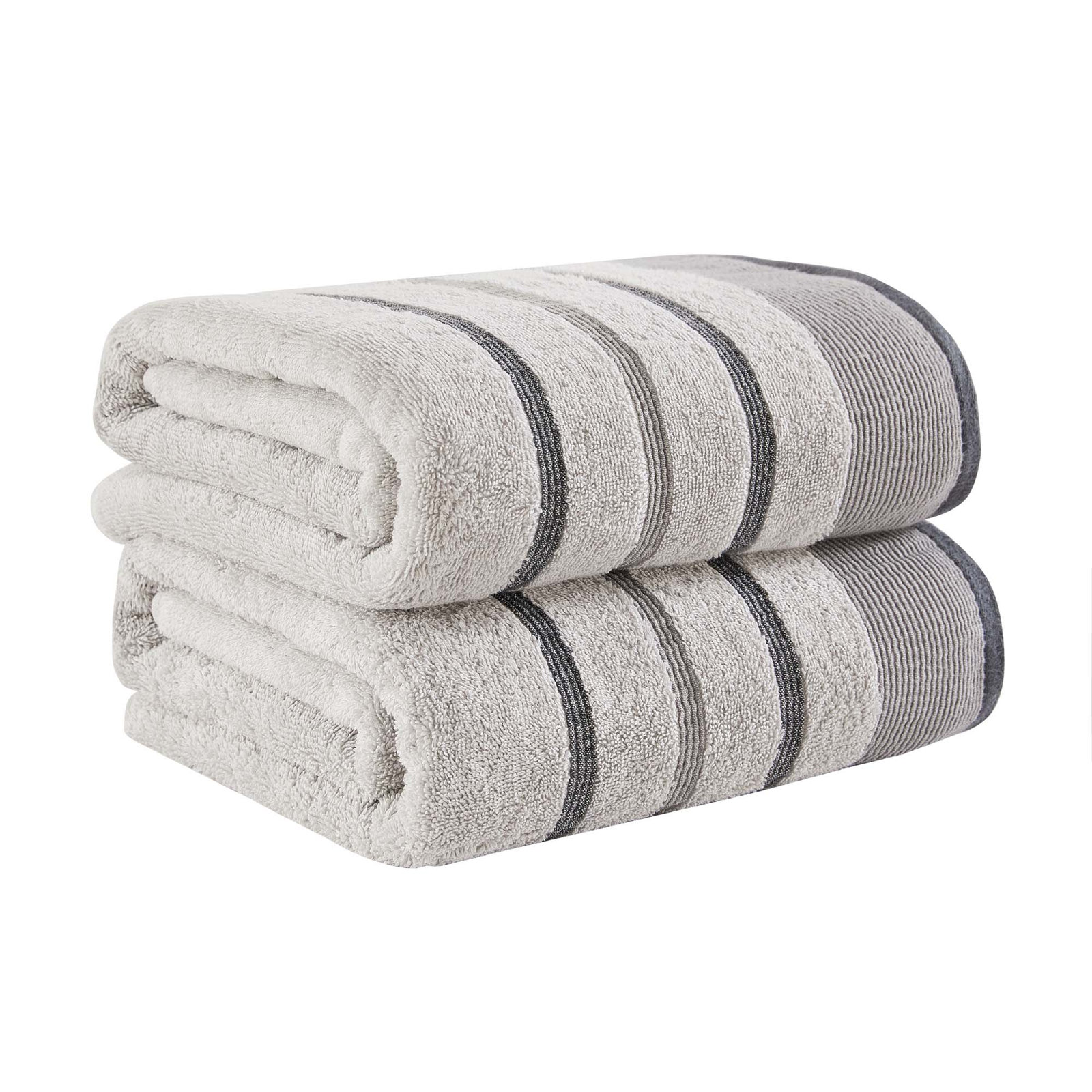 Deanthony Luxury Cotton Decorative, Bath Sheets - 2 Pack, Light Gray/Mid Gray/Dark Gray