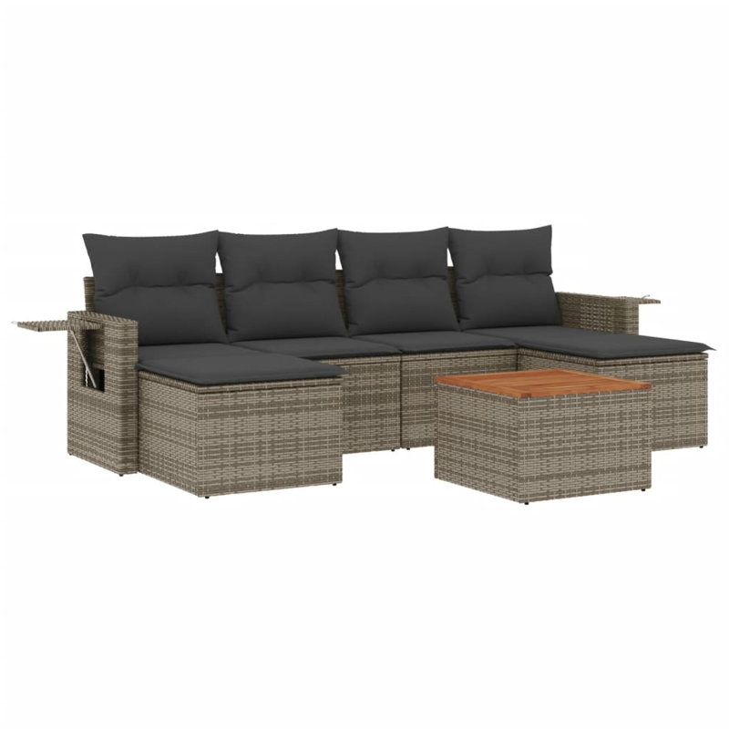 Ensemble de canapé de jardin modulaire en rotin PE 7 pièces Vidaxl