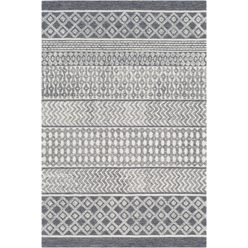 Abdera Hand Tufted Wool Indoor Rug, Rectangle 10' x 14'