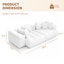 Canapé modulaire modulaire, siège à combinaison profonde surdimensionné, housses de coussin amovibles et lavables, tissu, rembourrage en duvet-271377838
