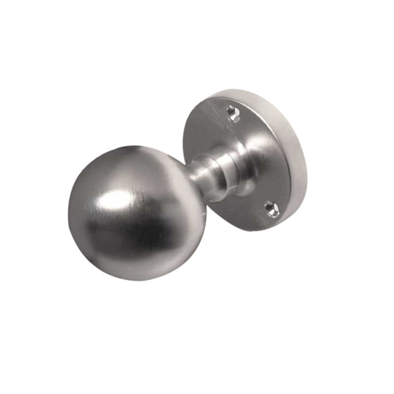 Passage Knobset, Satin Chrome