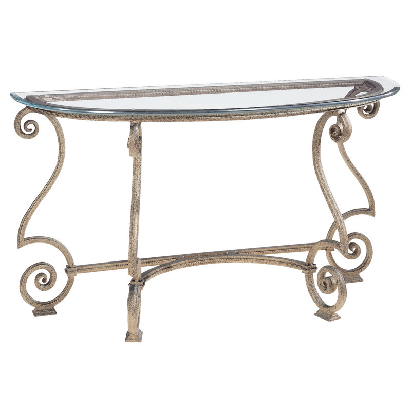 Solano 60.63'' W Glass Console Table