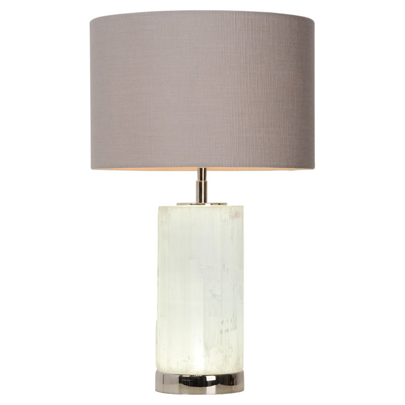 Lydia 22.83" Nickel/White Table Lamp