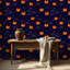 Papier peint auto-adhésif citrouille d'Halloween citrouille d'Halloween incandescent et amovible 24 po x 118 po (60 x 300 cm)-132838542