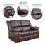 Causeuse Okke avec deux fauteuils inclinables intégrés-2124179850