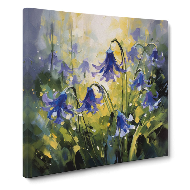 Bluebell Expressionism - Wrapped Canvas, 35cm H x 35cm W x 3cm D