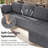 Boneless Oversized Modular Sectional Sofa, 3-piece Foam Couch With Flexible Layout, No Assembly Required-1411147038