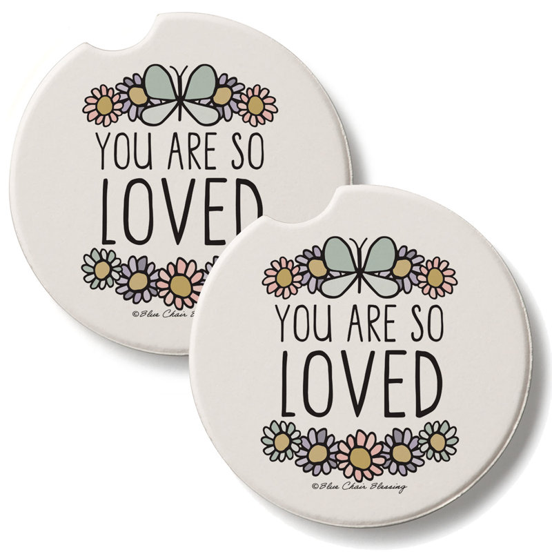 Paquet de 2 sous-verres de voiture en pierre So Loved