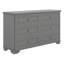 Commode 6 tiroirs, commodes de rangement de style rétro avec poignées en métal et base robuste, commode peu encombrante-2073737477