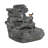 Serava Natural Rock 4-Tier Concrete Outdoor Fountain With LED Lights