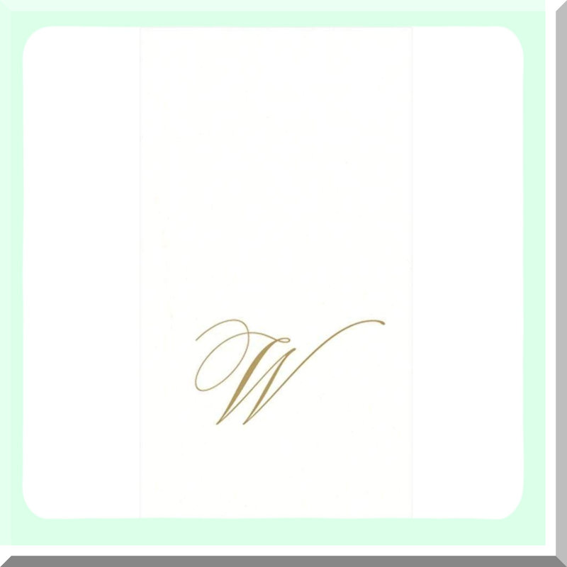 Elegant White Pearl Monogrammed Guest Towels - Pack of 24