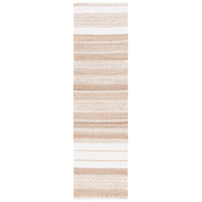 Jekia Hand Woven Jute, Wool Striped Rug