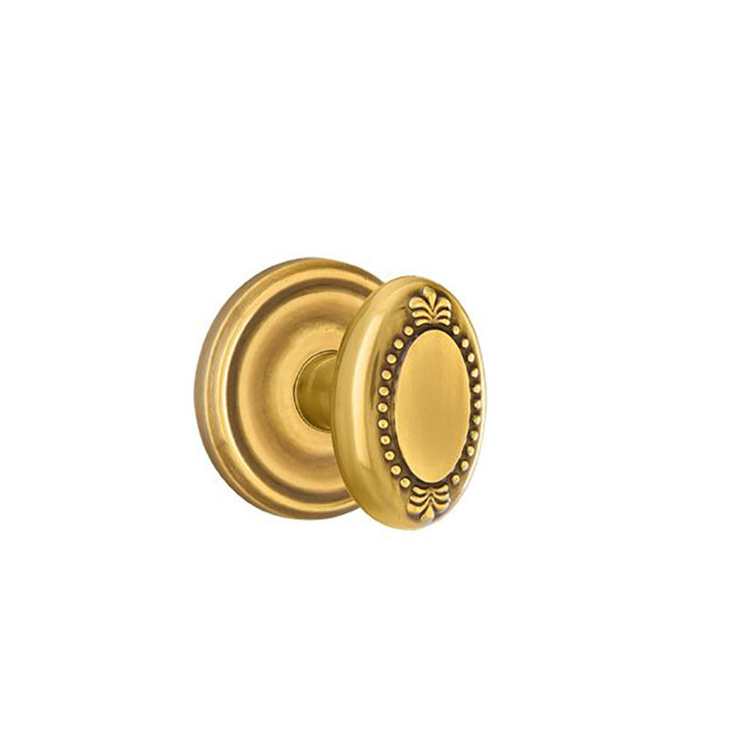 Double œuf perlé bouton avec rose régulier, Antique français