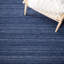 Tapis rayé bleu marine en laine / coton Rubinstein-713669534