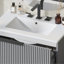 Meuble-lavabo autoportant de 30 po avec lavabo en céramique et tiroirs à extension complète-2132280674