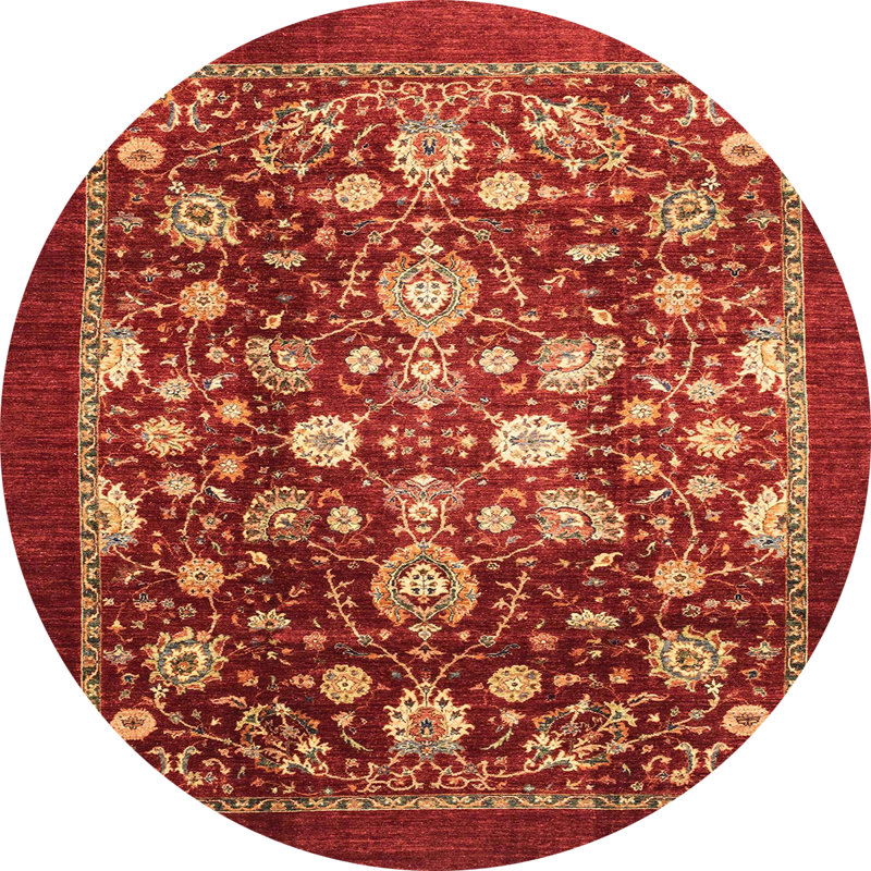 Abstract Indoor Rug, Round 4'