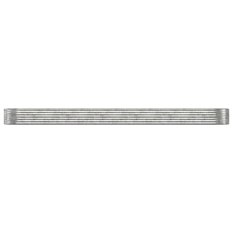Garden Raised Bed Powder-coated Steel, silver, 36cm H x 507cm W x 100cm D