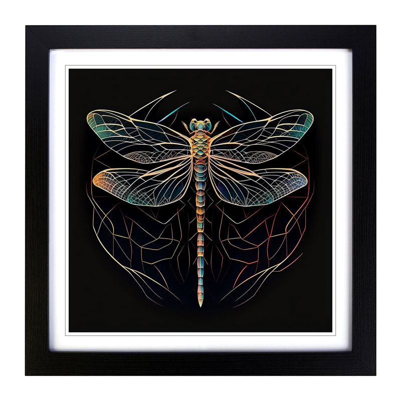 Single Picture Frame Print on Wood, Black